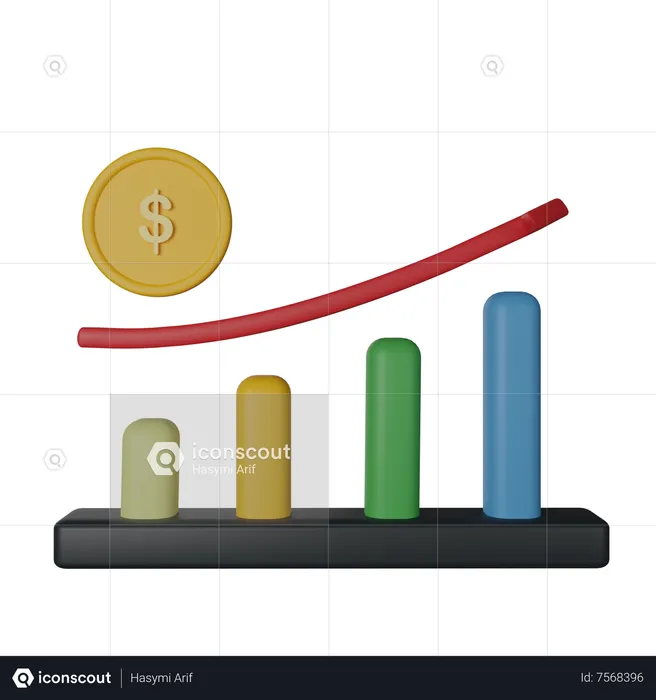 Finanzielles Wachstum  3D Icon