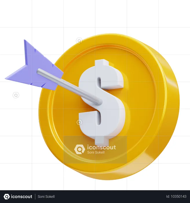 Finanzielles Ziel  3D Icon