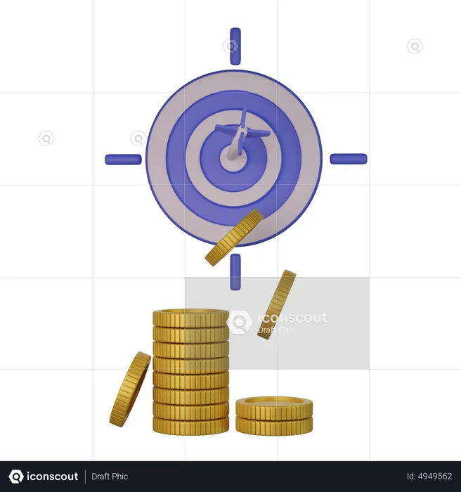 Finanzielles Ziel  3D Icon