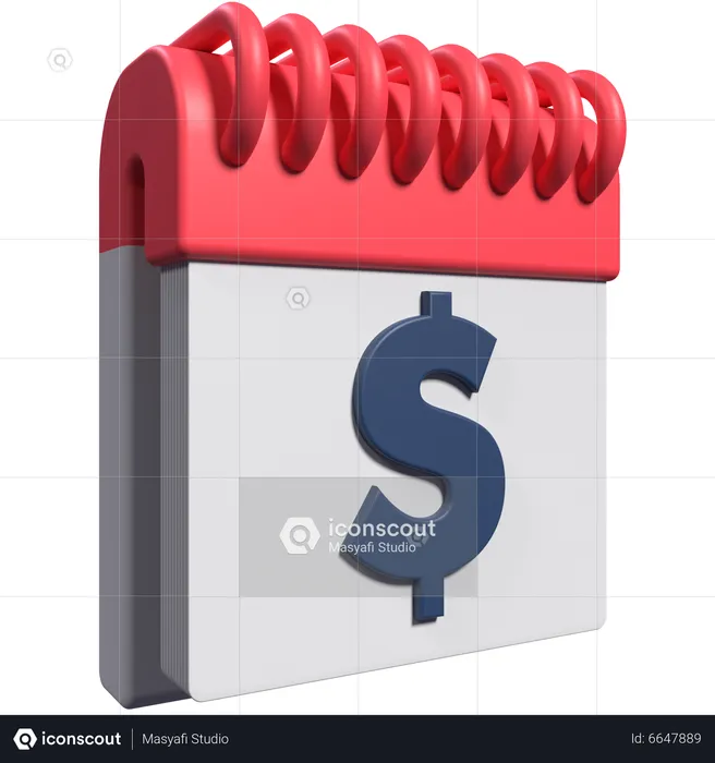 Finanzkalender  3D Icon