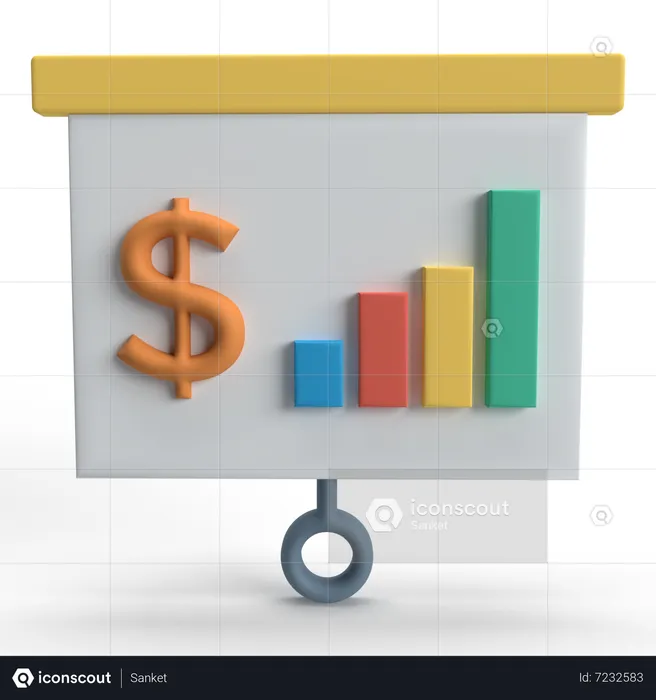 Finanzpräsentation  3D Icon