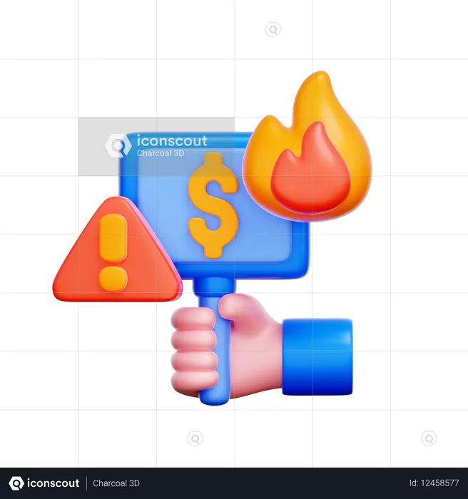 Finanzprotest  3D Icon