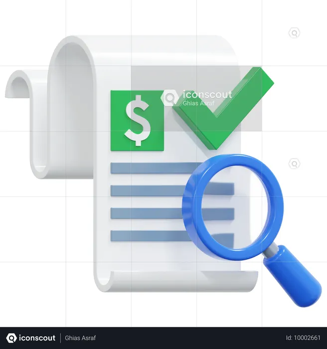 Finanzprüfung  3D Icon