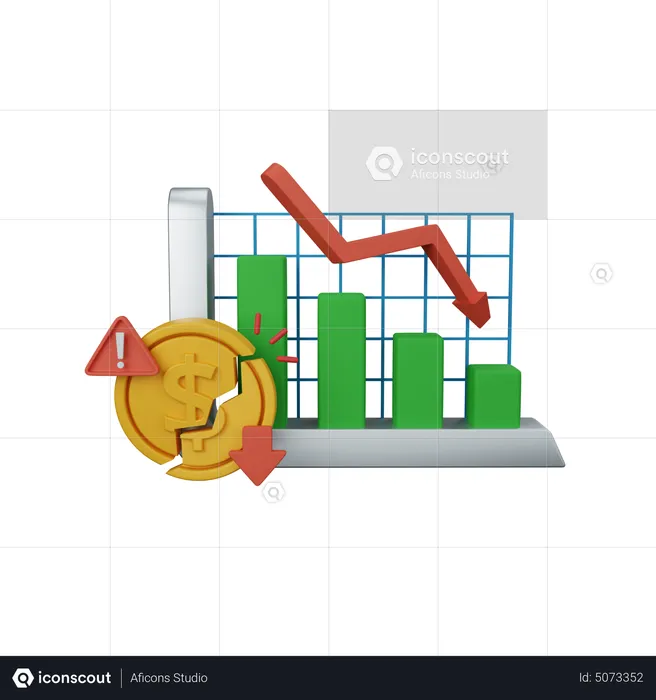 Finanzrisiko  3D Icon