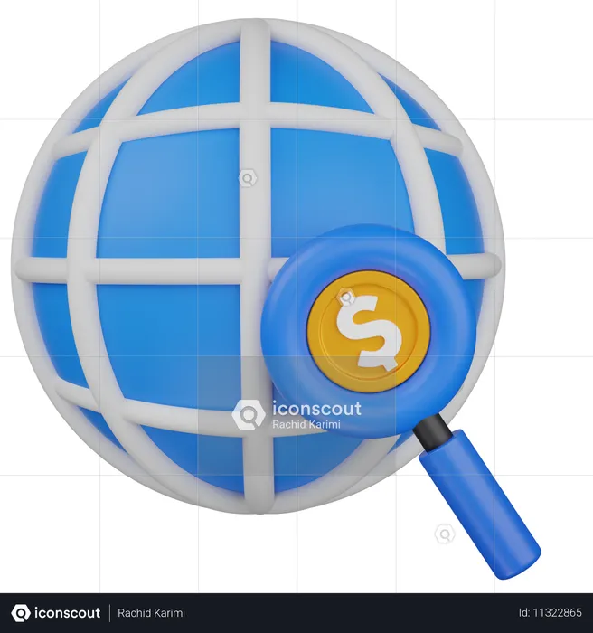 Finanzsuche  3D Icon