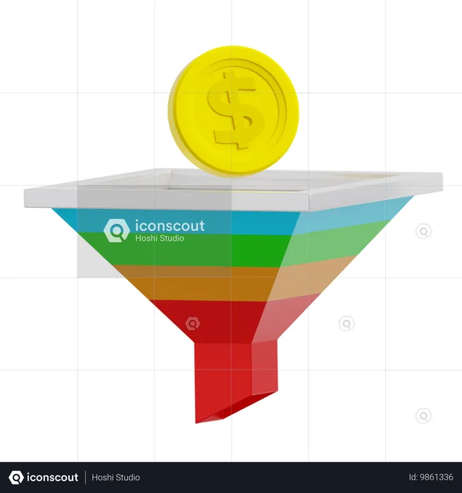 Finanztrichter  3D Icon