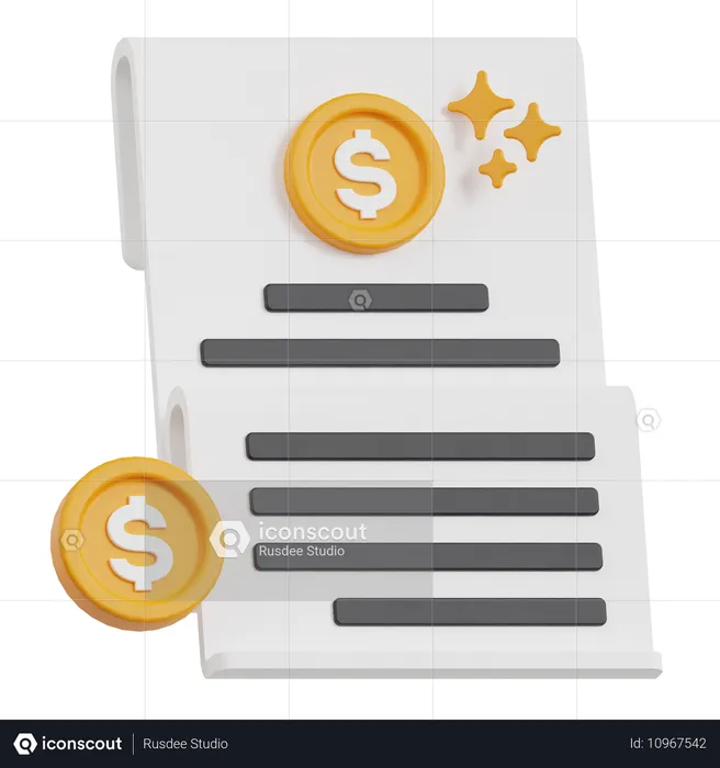 Finanzvertrag  3D Icon