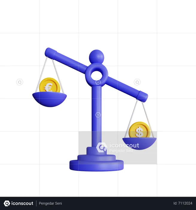 Finanzieller Maßstab  3D Icon