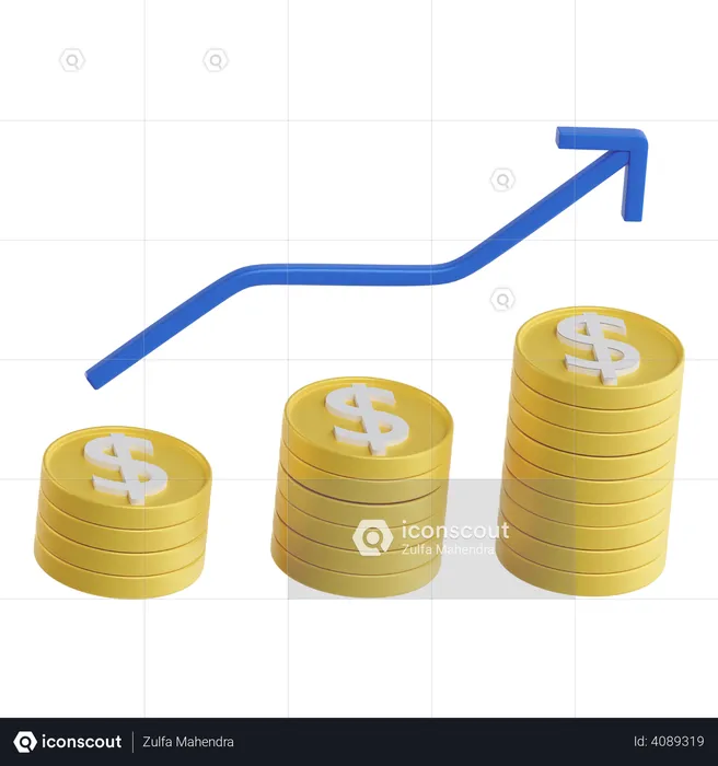 Finanzwachstum  3D Icon