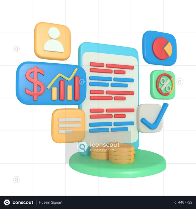 Finanzwachstum  3D Illustration