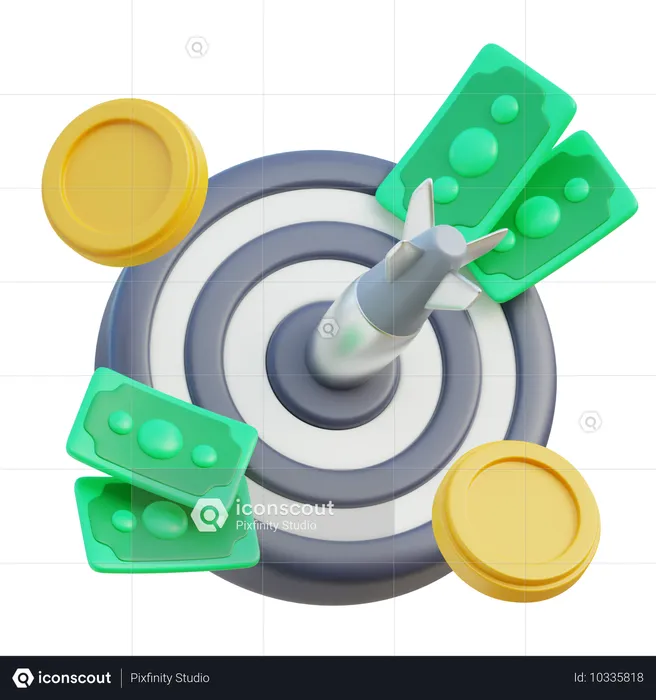 Finanzielles Ziel  3D Icon