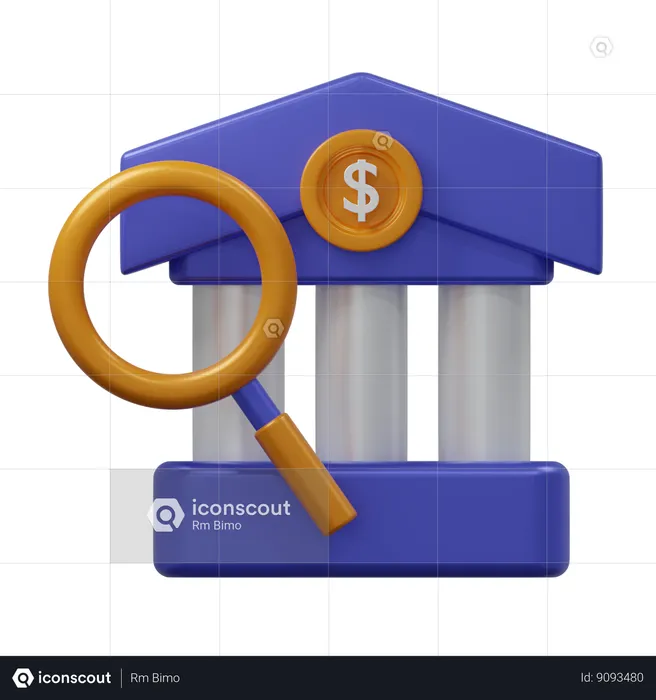 Find Bank  3D Icon