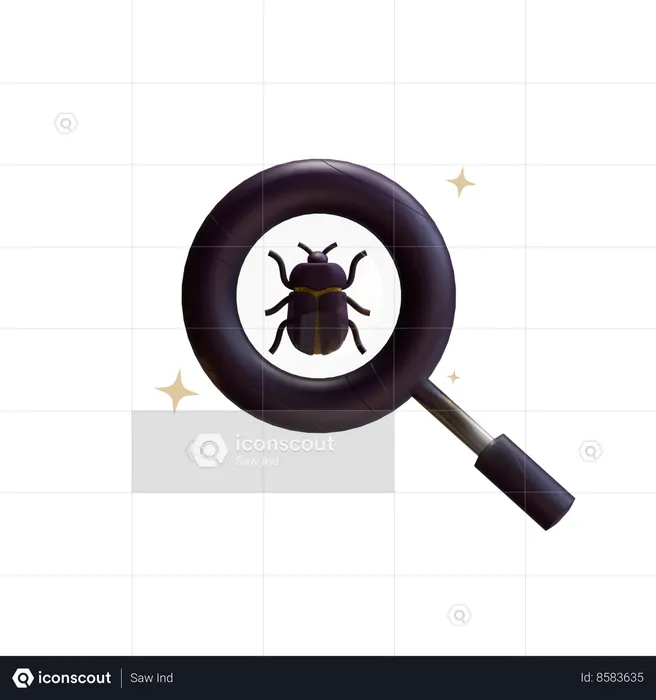 Find Bug  3D Icon