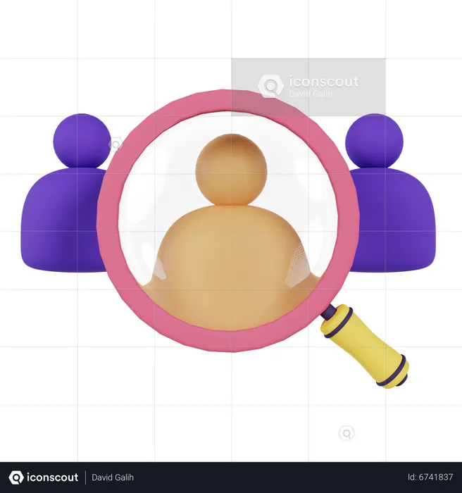 Find Employee  3D Icon