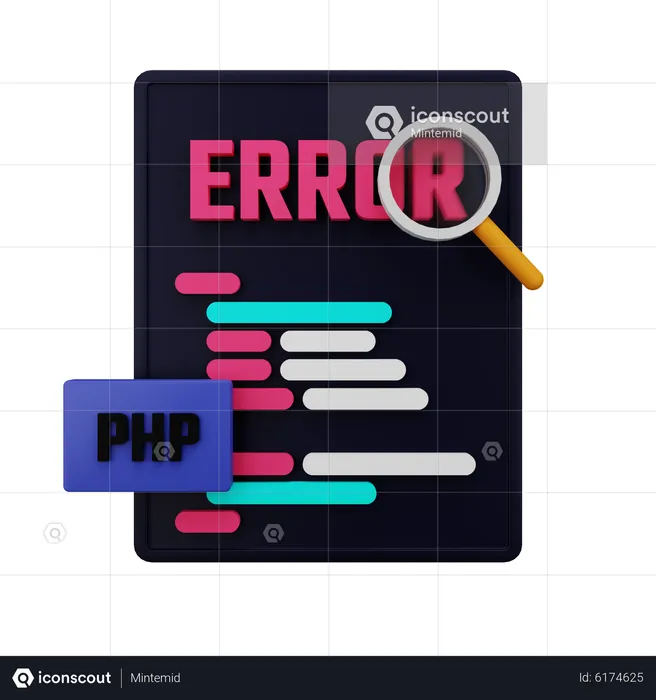 Find Error In Php Code  3D Icon