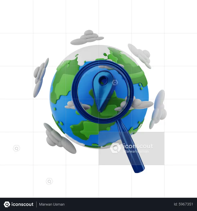Find Global Destination  3D Icon