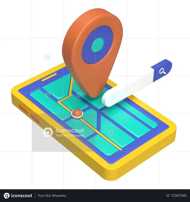 위치 찾기  3D Icon