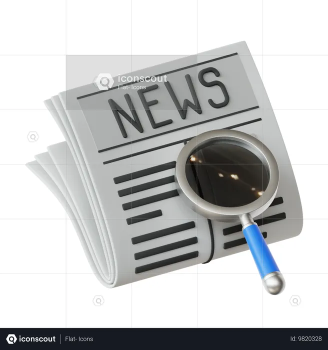 Find News  3D Icon