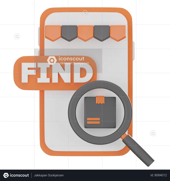 Find Product  3D Icon