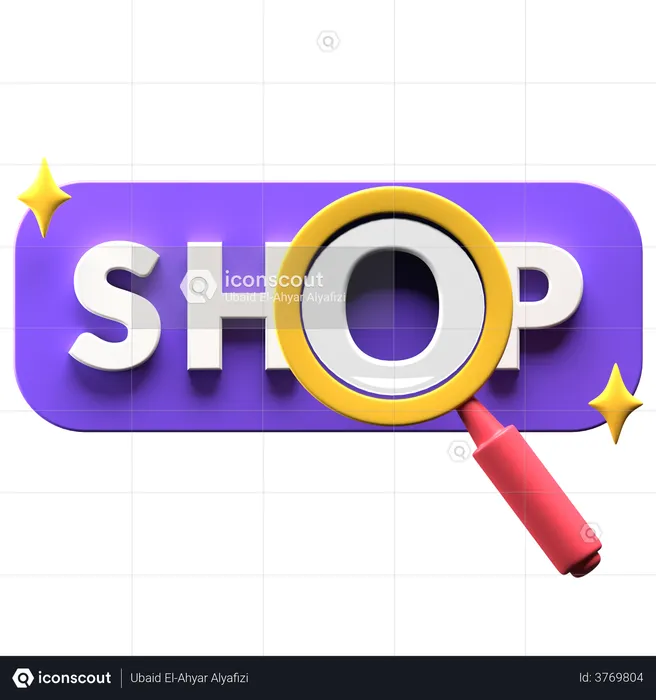 Find Shop  3D Illustration