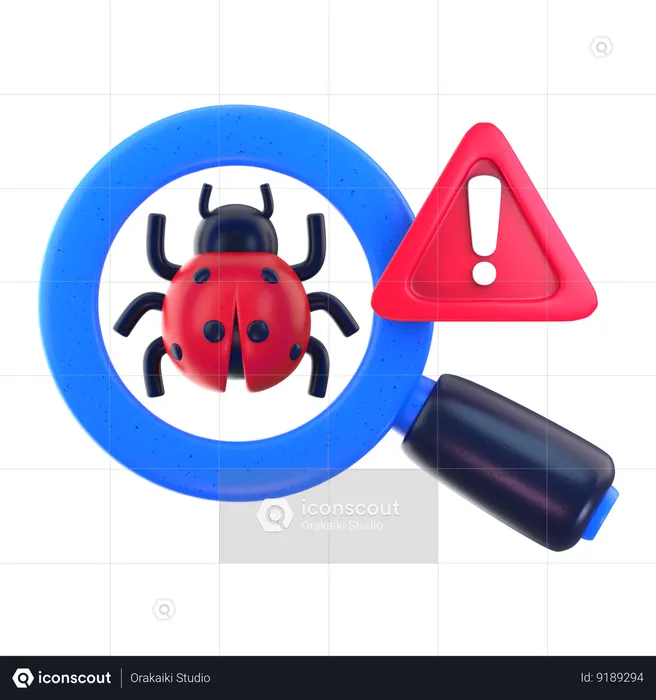 Finding Bug  3D Icon