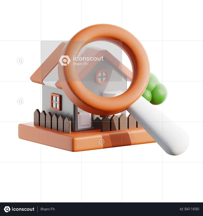 Finding house  3D Icon
