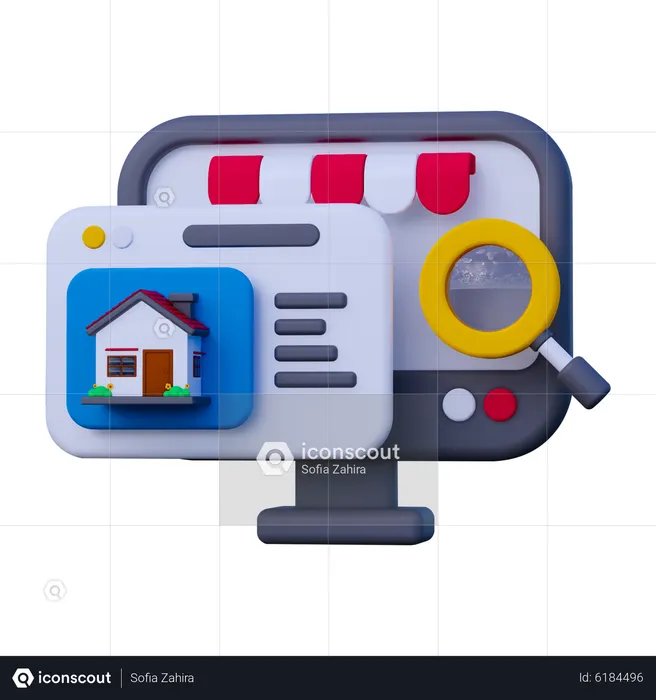 Finding House  3D Icon