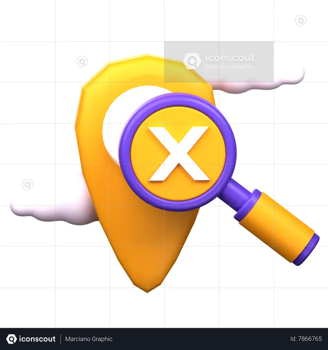 Finding Location Error  3D Icon