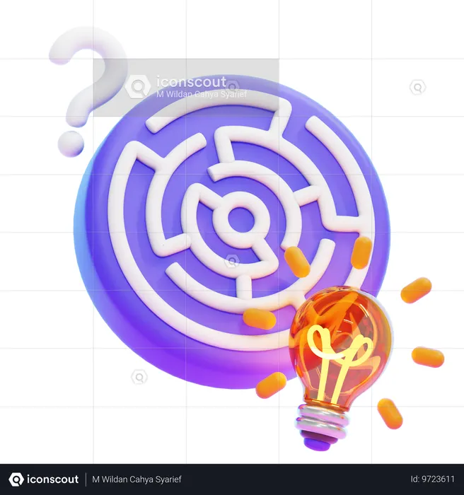 FINDING SOLUTION  3D Icon