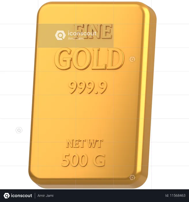 Fine gold 500G  3D Icon