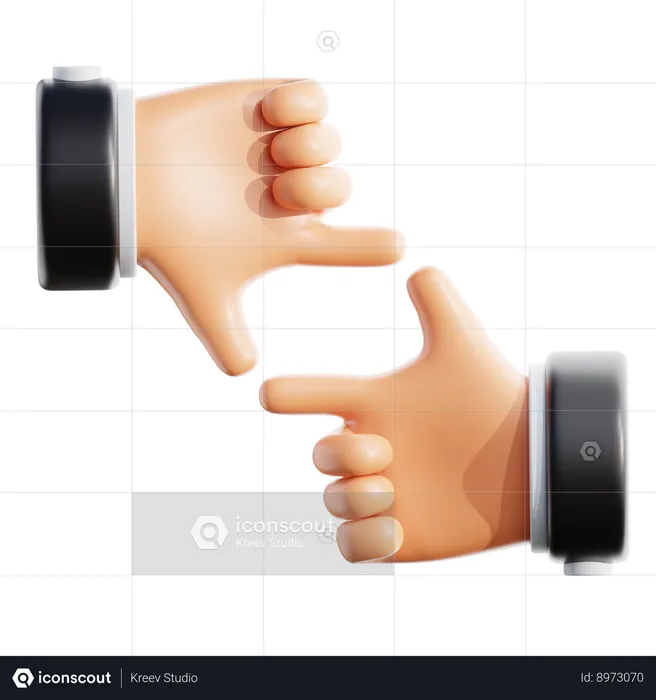 Finger Framing Hand  3D Icon