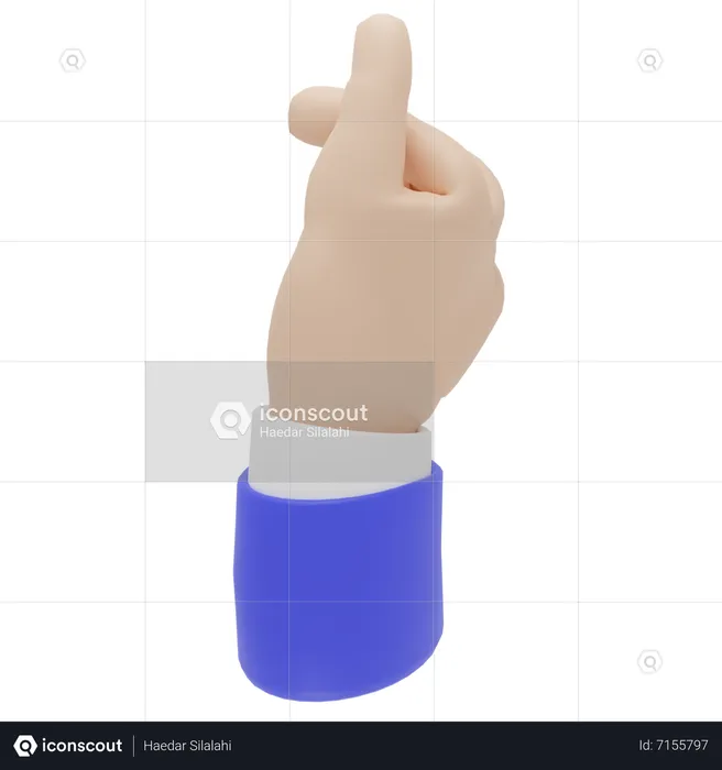 Finger Love Sign Hand Gesture Emoji 3D Icon