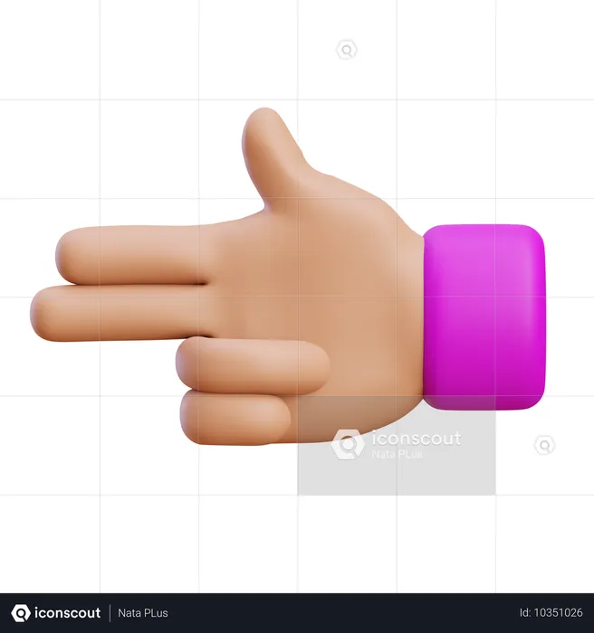 Finger Pistolen Handbewegung  3D Icon