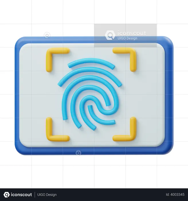 Finger Print  3D Illustration
