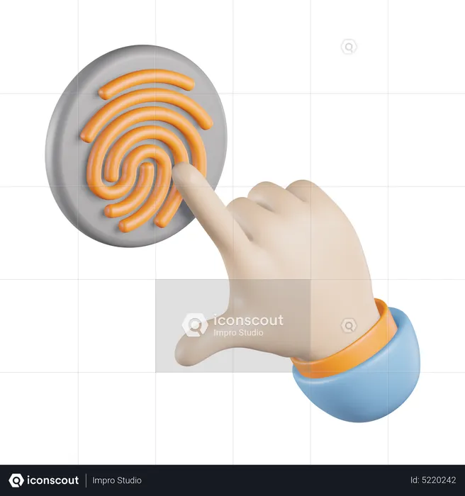 Finger Print  3D Icon
