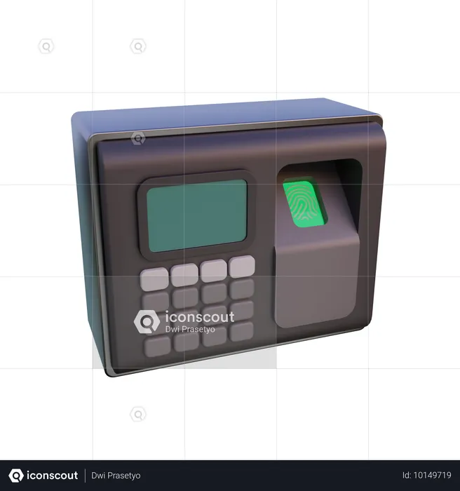 Finger Print Machine  3D Icon