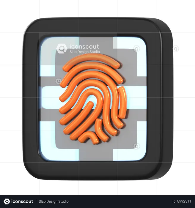 Finger Print Scanner  3D Icon