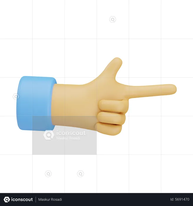 Fingerbewegung mit der rechten Hand  3D Icon