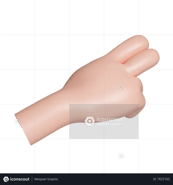 Finger Right Hand Gesture Emoji 3D Icon