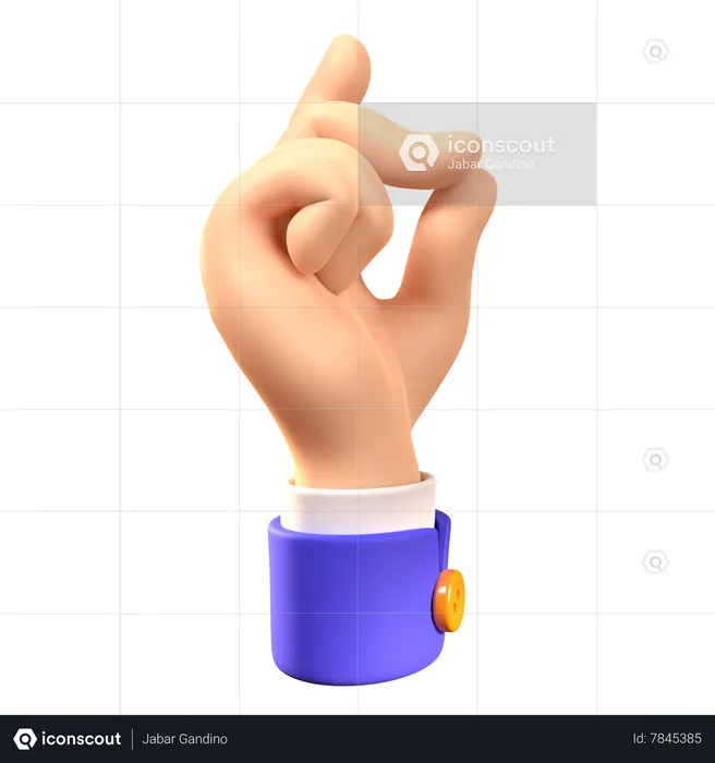 Finger Snap Hand Gesture  3D Icon