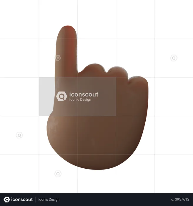 Finger Tap Gesture  3D Illustration