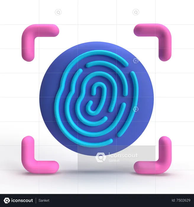 Fingerabdruck  3D Icon