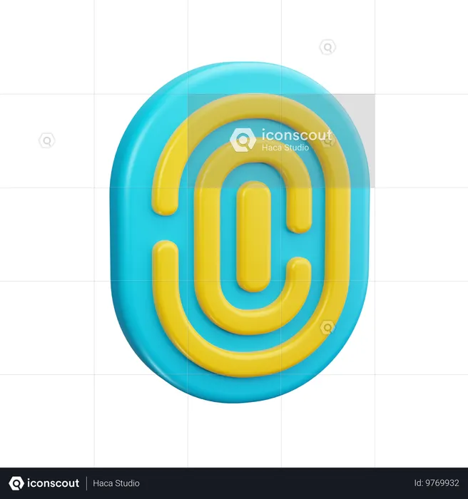 Authentifizierung per Fingerabdruck  3D Icon