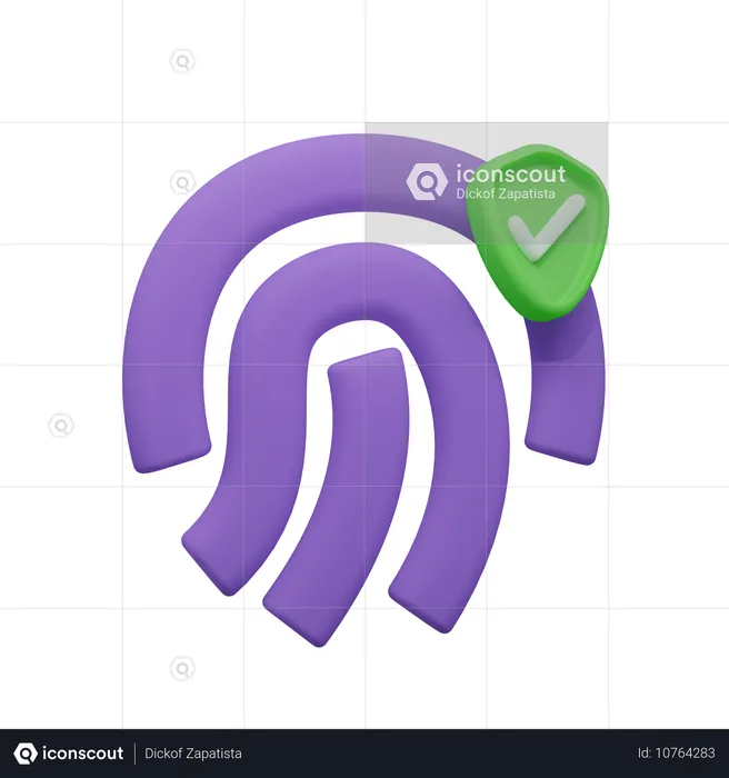 Authentifizierung per Fingerabdruck  3D Icon