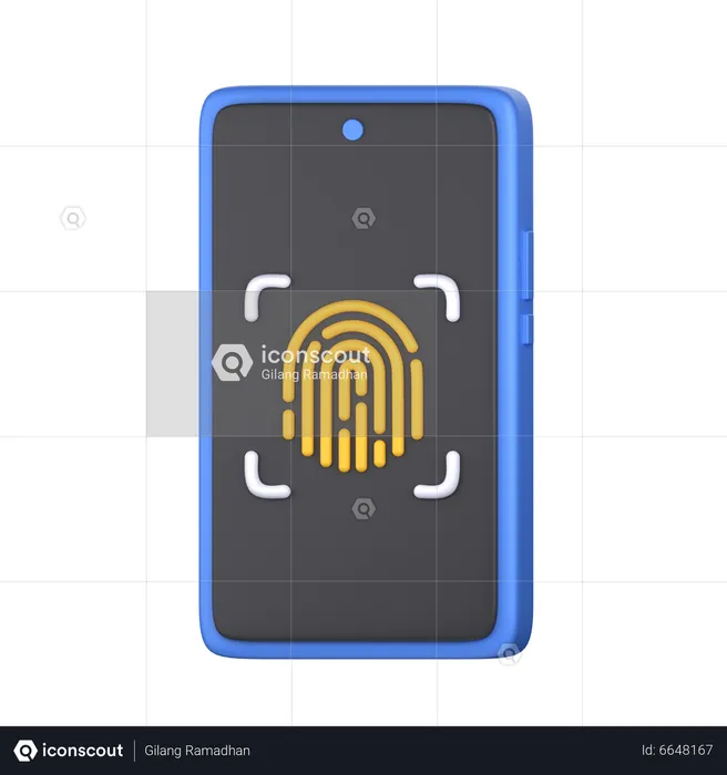 Fingerabdruck-Identifikation  3D Icon