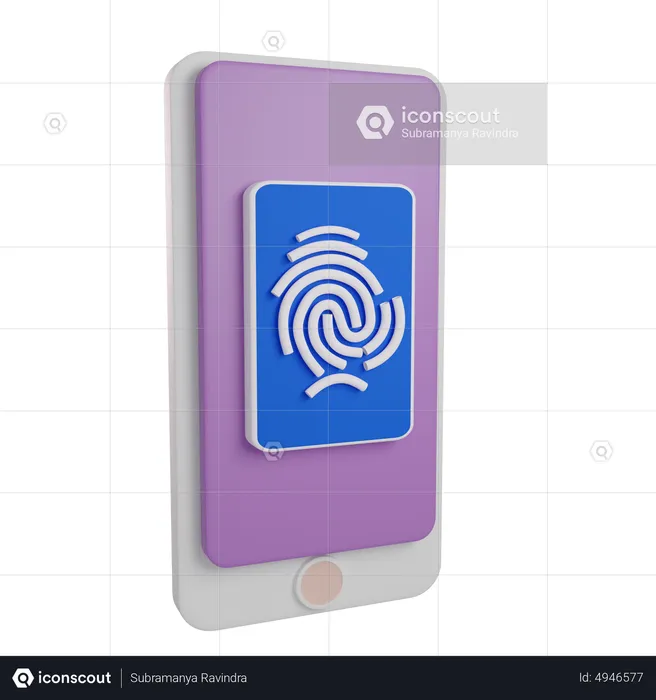 Fingerabdrücke auf dem Handy  3D Icon