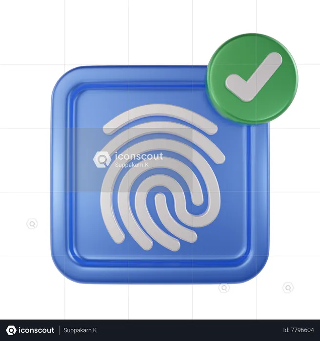 Fingerprint Access  3D Icon