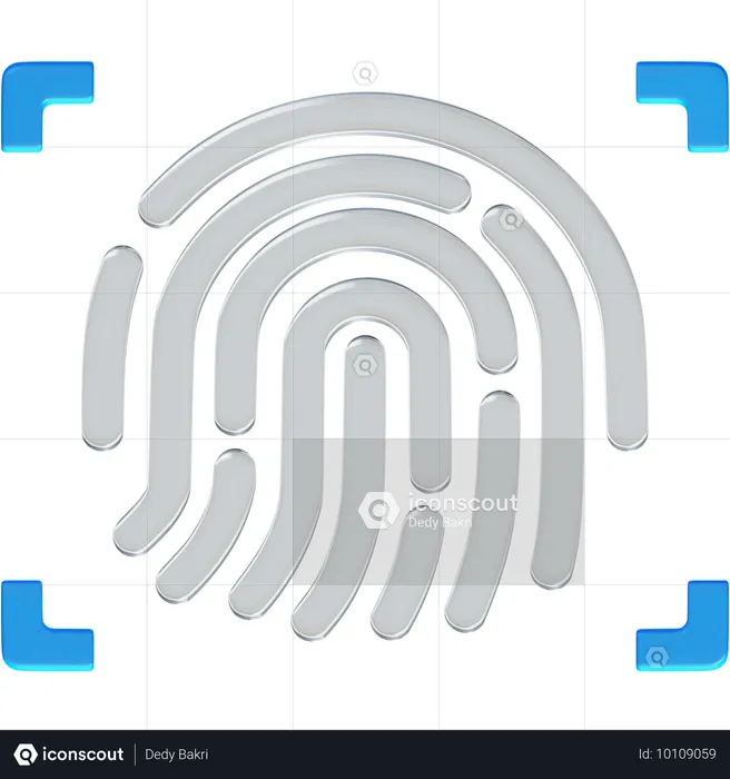 Fingerprint Authentication  3D Icon