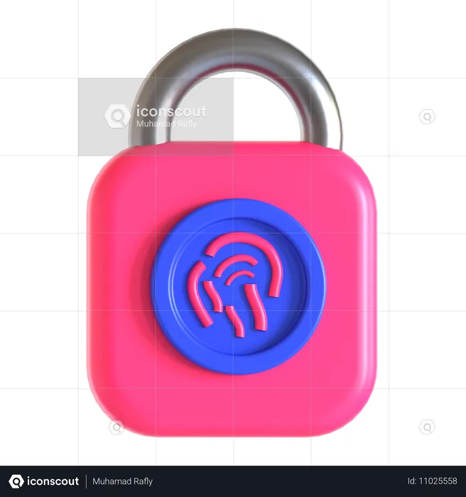 Fingerprint Authentication  3D Icon