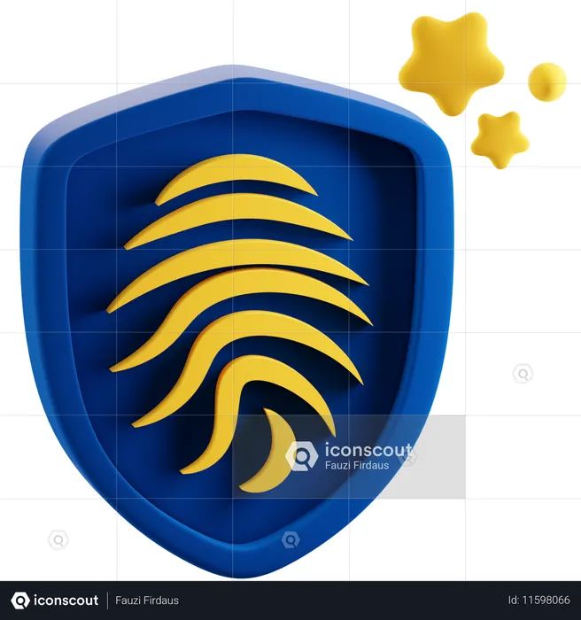 Fingerprint Authentication  3D Icon